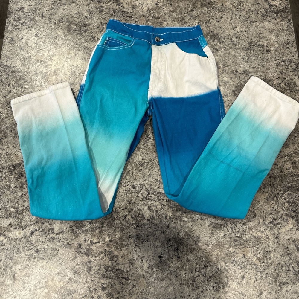 Blue and White Vintage Navy Jeans